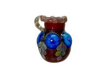 Tiny Blown Glass Art Glass Lampwork Pitcher
