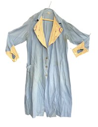 1940s/1950s Work Uniform Light Blue Button Front Dress