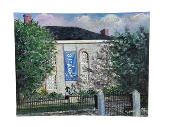 Gloucester MA Artist Sam Nigro Oil On Board Of Cape Ann Museum