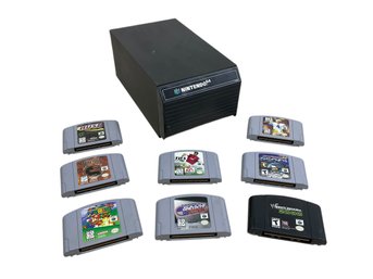 8 Vintage Nintendo 64 Game Case And Games Jet Force Gemini Wrestlemania 2000 San Francisco Rush FIFA 99