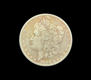 1882 Morgan Silver Dollar No Mint Mark Antique Coin