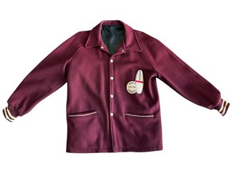 Vintage 1960s Mens Bowling League Jacket Essex MA Mens League