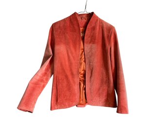 Deerskin Trading Post Womens Peach Color Suede Leather Jacket Size 6
