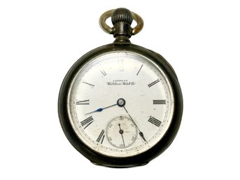 Antique Waltham Coin Silver Pocket Watch