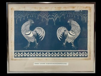 Folly Cove Fabric Framed Design Chanticleer By Eino Natti