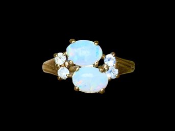10K Gold And Opal Cocktail Ring