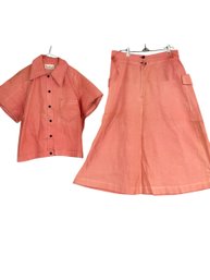 Rockland Brand Separates Top And Skirt Cotton Fabric