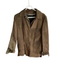 Vintage Womens Brown Suede Leather Jacket