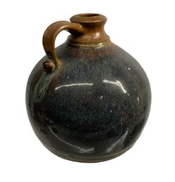 Suzanne Crane Stoneware Jug With Hares Fur Glaze Signed