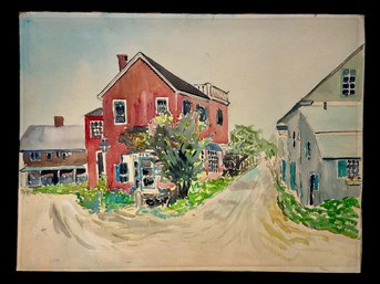 Large Pigeon Cove Watercolor Landscape