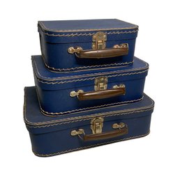 Vintage Czechoslovakian Nesting Set Of Paper Luggage