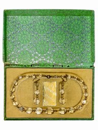 1920s Art Deco Cut Crystal Simmons Necklace Set