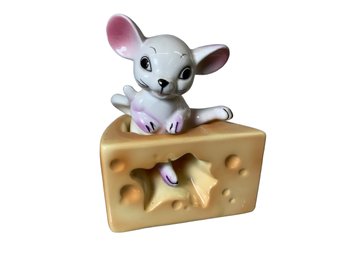 Vintage Mouse And Cheese Salt And Pepper Shaker Set Kitsch Made By Sarsaparilla