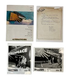 1993 U2 And REM Greenpeace Alternative NRG Press Release With Photos 90s Alternative Rock