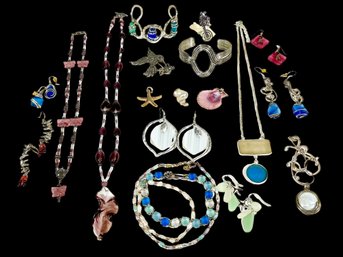 Lot Of Beachy Themed Vintage And Modern Jewelry