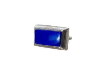 Lapis Statement Sterling Artisan Crafted Ring