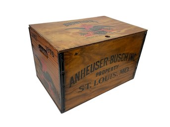 Vintage Anheuser Busch Budweiser Advertising Crate Checkers Board