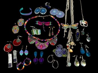 Funky Colorful Costume Jewelry Lot