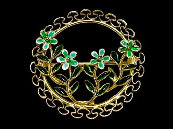 Vintage Beau Sterling Forget Me Not Floral Pin