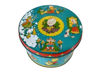 Humpty Dumpty Vintage Tin Full Of Old Buttons Unsearched