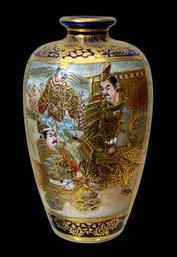Japanese Miniature Satsuma Ware Gilt Enamel Vase
