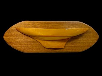 Vintage Solid Wood Half Hull Model Wall Hanging