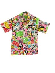 Authentic Surfline Jams Original Button Down Roadsigns Shirt 1990s