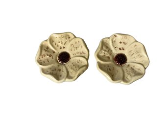 Vintage Japanese Porcelain Flower Salt And Pepper Shaker Set