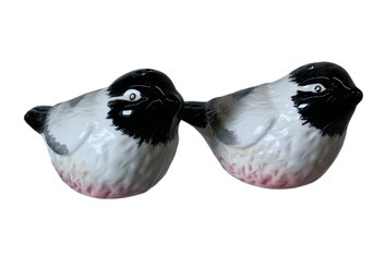 Vintage Chickadee Salt And Pepper Shakers Porcelain Kitsch