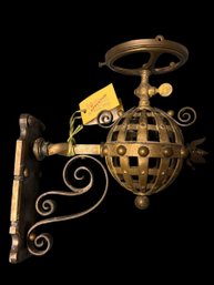 Pair Of Medieval Style Sconces With Spheres