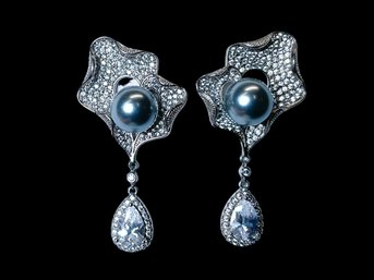 Costume Jewelry Faux Pearl Earrings