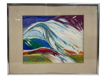 Edith Socolow Oil Pastel Wave A Coming