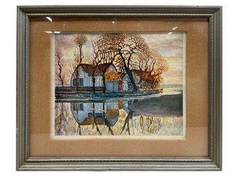 Piet Mondrian Framed Print With Fabric Mat