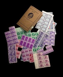1930s And Other US Postage Stamps In A Mint Block File Holder Filled 2 3 11 14 Cents Lincoln Etc