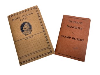 1930s Through 1960s US And Canada Stamp Blocks In File Holders 3 5 15 Cents Airmail Etc