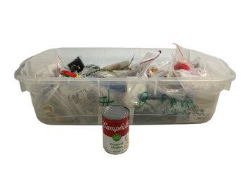 Another Huge Tub Filled With Costume Jewelry Beads Necklaces Bracelets Earrings Etc