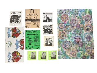 Lot Of 70s 80s And 90s Pop Culture Ephemera Band Flyers Screening Room Poster Etc
