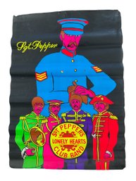 Original Beatles 1969 Poster Sargent Peppers Lonely Hearts Club Band Day Glo Colors.