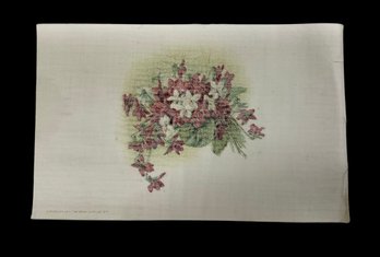 Twenty Five Antique 1911 Silk Lithograph Floral  Quilt Squares By The Gray Lith Co NY