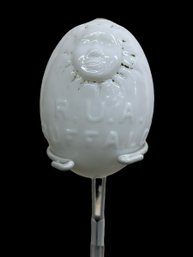 Novelty Milk Glass Egg R.U.A. Buffalo You Bet Your Ass I Am