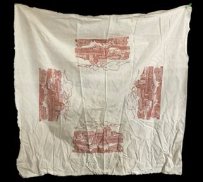 Folly Cove Affiliated Block Printed Table Cloth With Motif #1