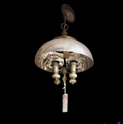 Hanging Fixture With Metal Dome Shaped Globe