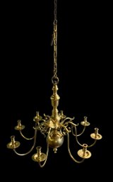 Dutch Colonial Style Chandelier In The Style Of 18th Century Williamsburg Solid Cast Brass