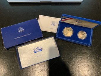 1986 Silver Dollar & Clad Half Dollar Liberty Proof Set