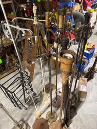 15 Partial Antique Bridge Lamps & Parts