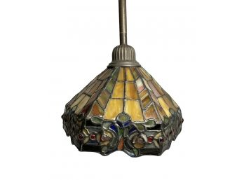Vintage Slag Glass Tiffany Style Hanging Lamp