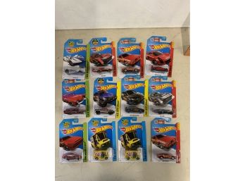 Lot Of 12 Modern Hot Wheels Cars Lot# G, WYSIWYG NIB
