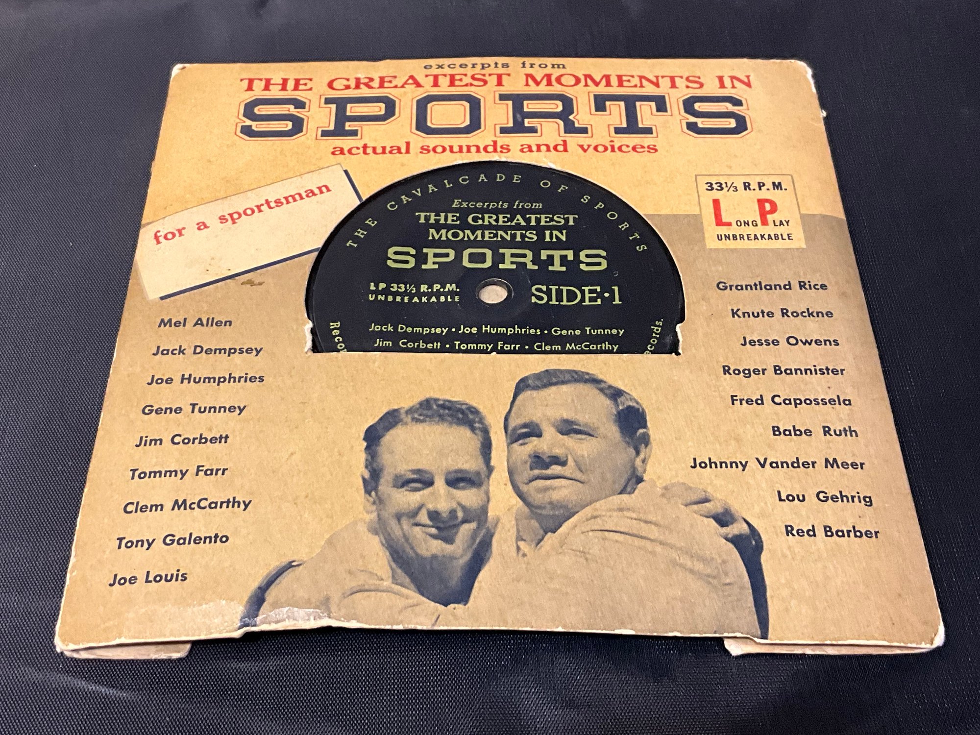 The Greatest Moments In Sports Vintage Vinyl Record LP 33 1/3 Actual ...