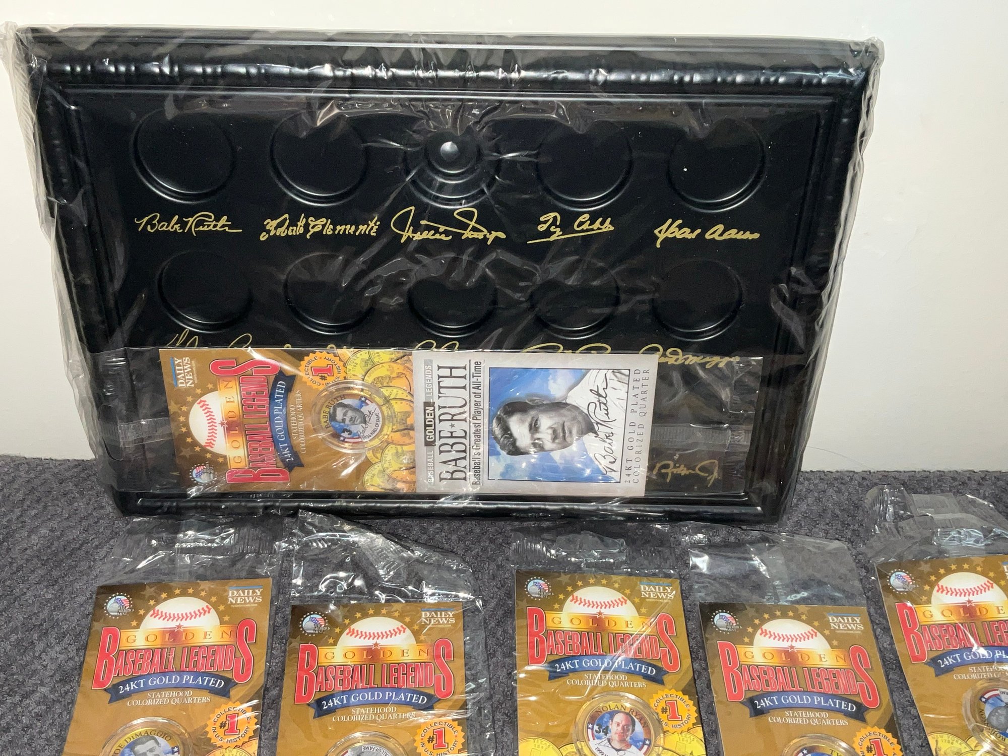 Baseball Legends 24kt Gold Plated Colorized Quarter Set #27652 ...