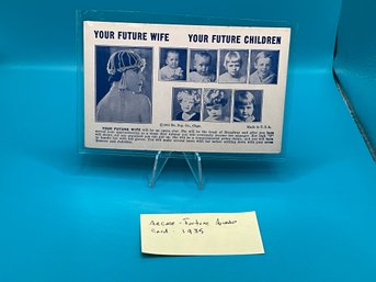 Vintage 1935 Fortune Arcade Card